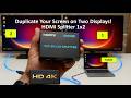 Duplicate Screen on Two Displays! With iVOOMI HDMI Splitter 1×2 Unboxing &amp; Setup