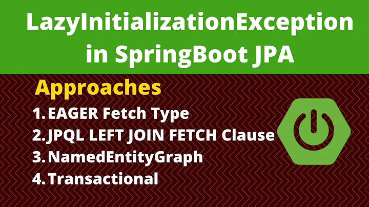 LazyInitializationException in SpringBoot JPA | could not initialize proxy – no Session | SpringBoot