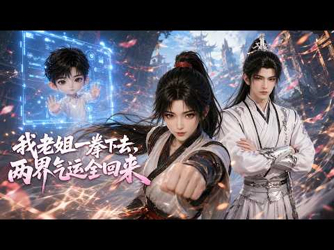 💫一口氣看完💫盤小月為了救人被車撞昏迷後，攜弟弟盤黎的意識重返前世修仙...【我老姐一拳下去，兩界氣運全回來】