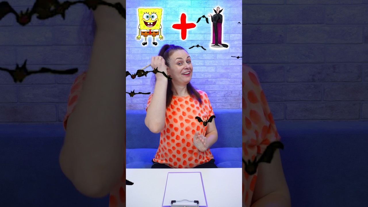 Как нарисовать Губку Боба на Хэллоуин Дракулу 