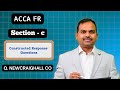 Newcraighall co | ACCA FR Kaplan exam kit (Q.430) | Section C | past exam questions | Lecture 39