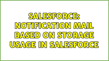 Salesforce: Notification Mail based on Storage Usage in salesforce