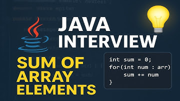 Find the Sum of elements in Array | Java programing interview question