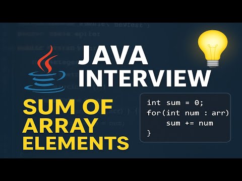 Find the Sum of elements in Array | Java programing interview question