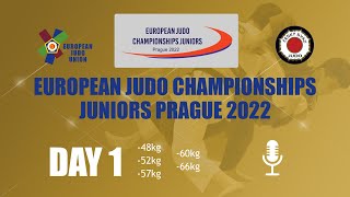 Day 1 - Commentated - European Judo Championships Juniors Prague 2022