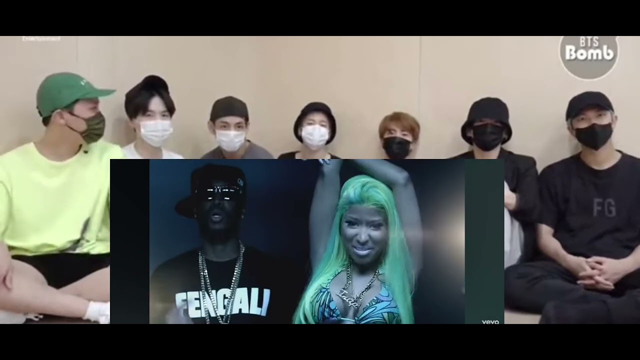 bts reaction to Nicki Minaj songs pt 2 (fake reaction)