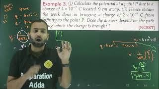 Ex-3 Electrostatic potential &capacitance numericals 12th from sl arora based on potential and point