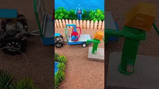 Amazing Mini Water Pump Tractor DIY 🚜 Water Transfer Experiment #shorts