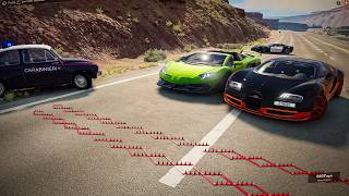 Massive Spike Strip Pileup Car Crashes #1 – BeamNG Drive | CrashBoomPunks