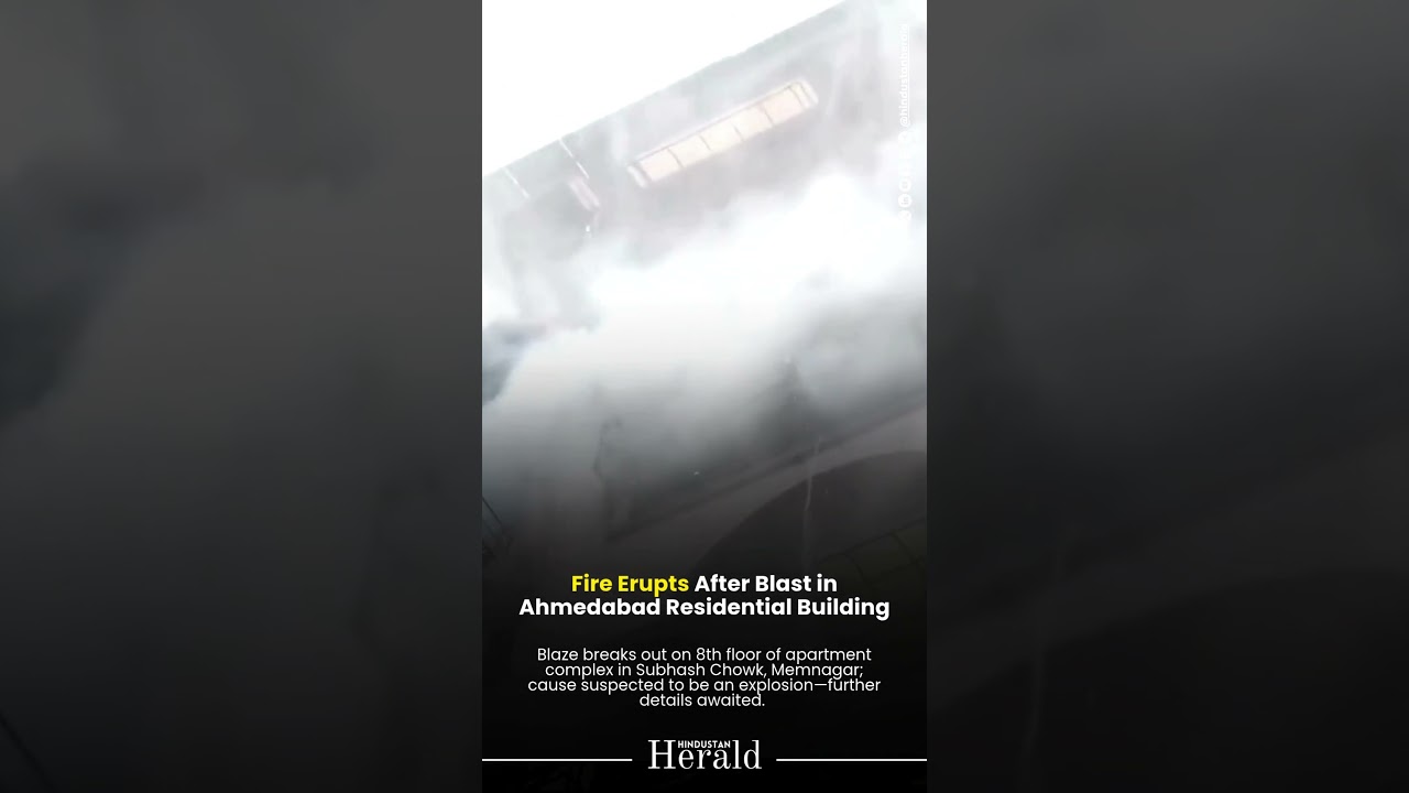 Blast Triggers Fire on 8th Floor of Residential Building in Ahmedabad