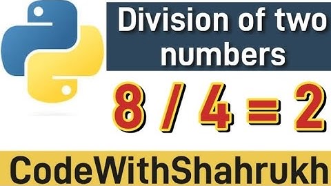 division of two numbers in python. #division #python