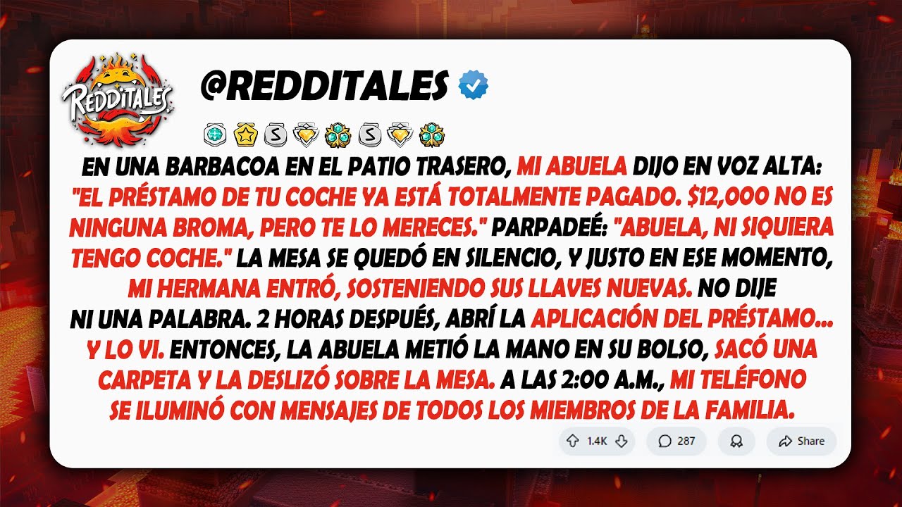 En una barbacoa en el patio trasero, mi abuela dijo en voz alta: 