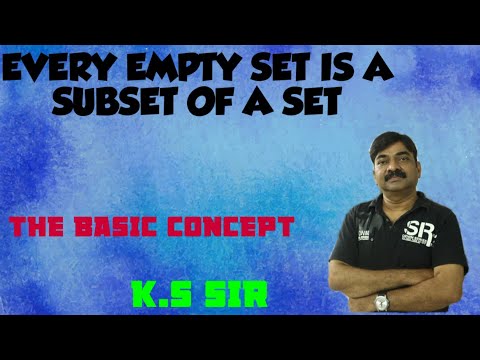 EMPTY SET IS A SUBSET OF EVERY SET#PHI IS A SUBSET OF EVERY SET#NULL SET IS A SUB SET  #BY KS SIR