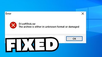 The archive is either in unknown format or damaged in Windows 10 / 11 Error Fix