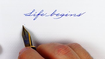 Writing an inspirational quote in Spencerian with a fountain pen - Handwriting practice #19