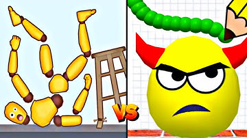 Draw To Smash: Ragdoll Break (kick & Break): Brain puzzles | All Levels | Satisfying ASMR Gameplay