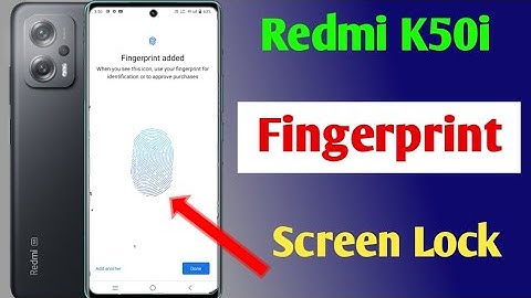 redmi k50i Fingerprint Screen Lock / redmi k50i fingerprint screen lock setting / fingerprint lock