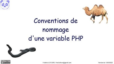 PHP - Conventions de nommage d