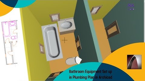 #Archicad #begineer #Tutorial - Bathroom Equipment Set up in #mep #plumbing #plan