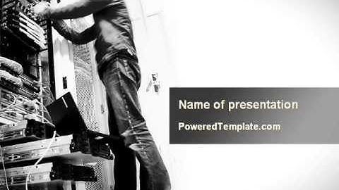 Server Maintenance PowerPoint Template by PoweredTemplate.com