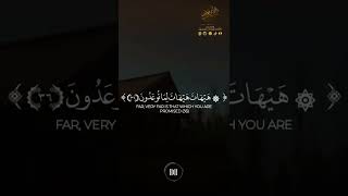 ياسر الدوسري ﴿هيهات هيهات لما توعدون ﴾ سورة المؤمنون