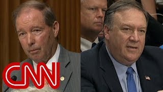 Senator questions Pompeo about Trump's business ties to Russia