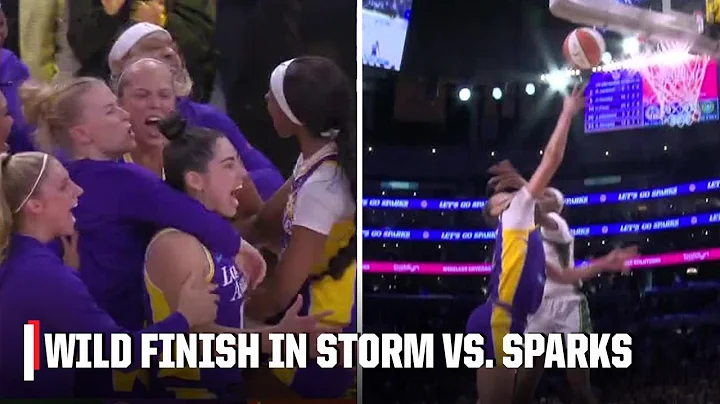 THRILLING FINISH 🍿 Sparks get game-winning bucket & steal to seal win vs. the Storm | WNBA on ESPN