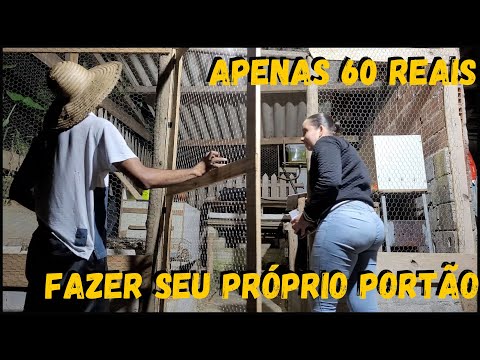 Tem no Sítio e tem na casa ! como fazer ? um portão com apenas 60 reais...fácil  @TILAPIAMinhaVida