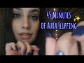 Asmr  45 minutes of aura fluffing  reiki  fast  aggressive hand sounds cv for tony