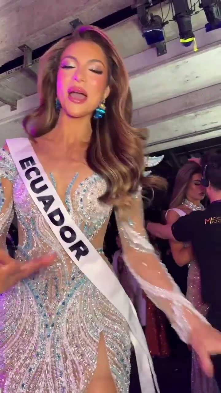 Las hermosas palabras de Miss Ecuador antes de salir al escenario en la Preliminar de #MissUniverso