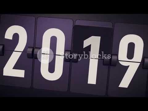 2019 2020 New Year Concept Set Of Digital Countdown Timer Flip Number Counter Template