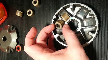 How to correctly install a variator roller weights.
