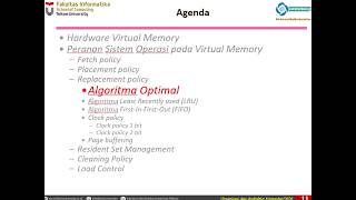 Virtual Memori - Replacement Policy - Algoritma Optimal