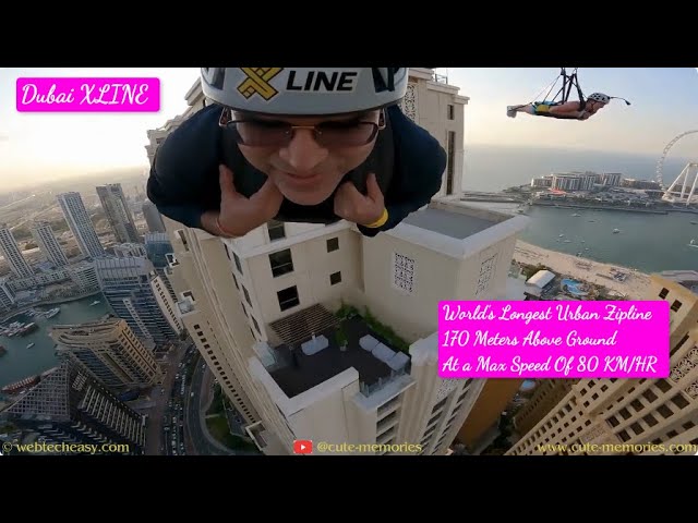 Watch Longest Urban Zipline - Xline Dubai Marina Experience