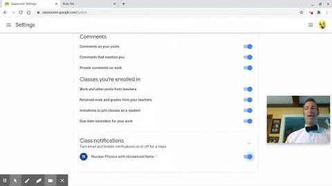 Managing Email Notifications in google Classrooms