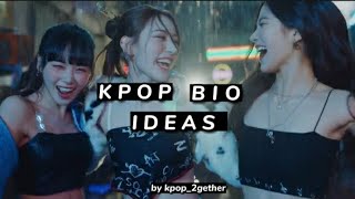 Bio Ideas For Kpop Fans Telegram, Ig, Fb Etc.