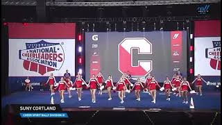 SUNY Cortland Cheerleading Spirit Rally DIII NCA College Nationals 2025