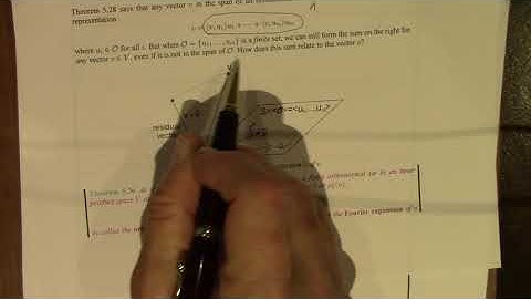 Linear Algebra: 030 Inner Product Spaces III-Orthogonal Projections, Projection Theorem