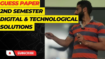 Guess paper| Digital & Technological Solutions| BG 2nd semester| Kashmir University
