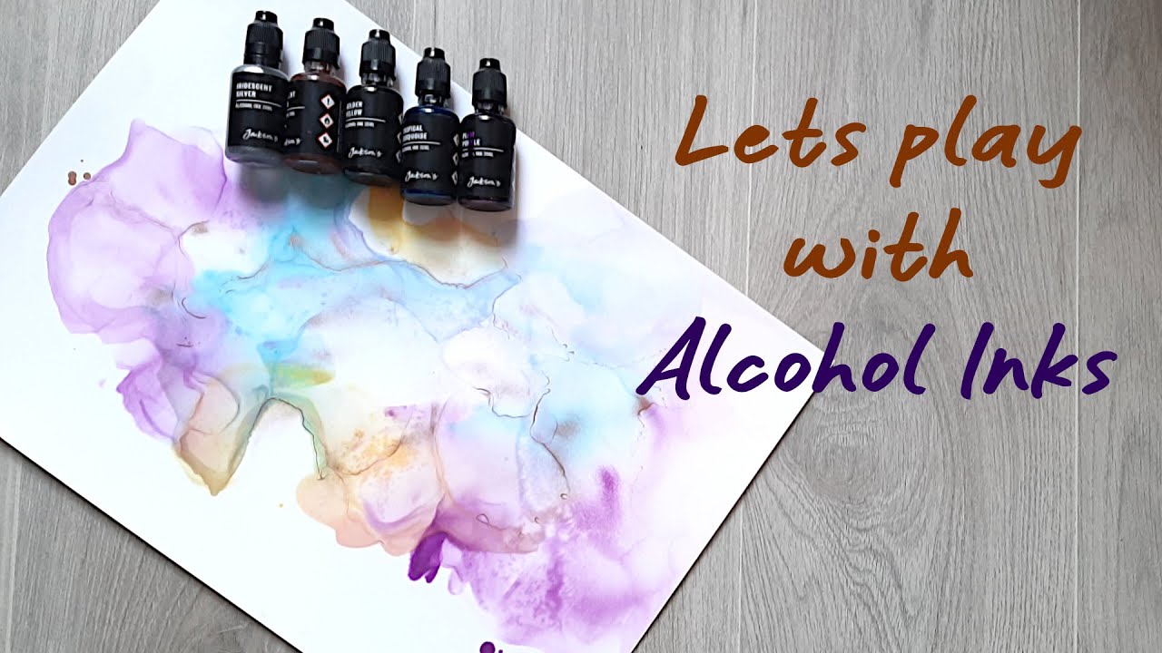 Creating colourful paintings with Alcohol Inks - YouTube