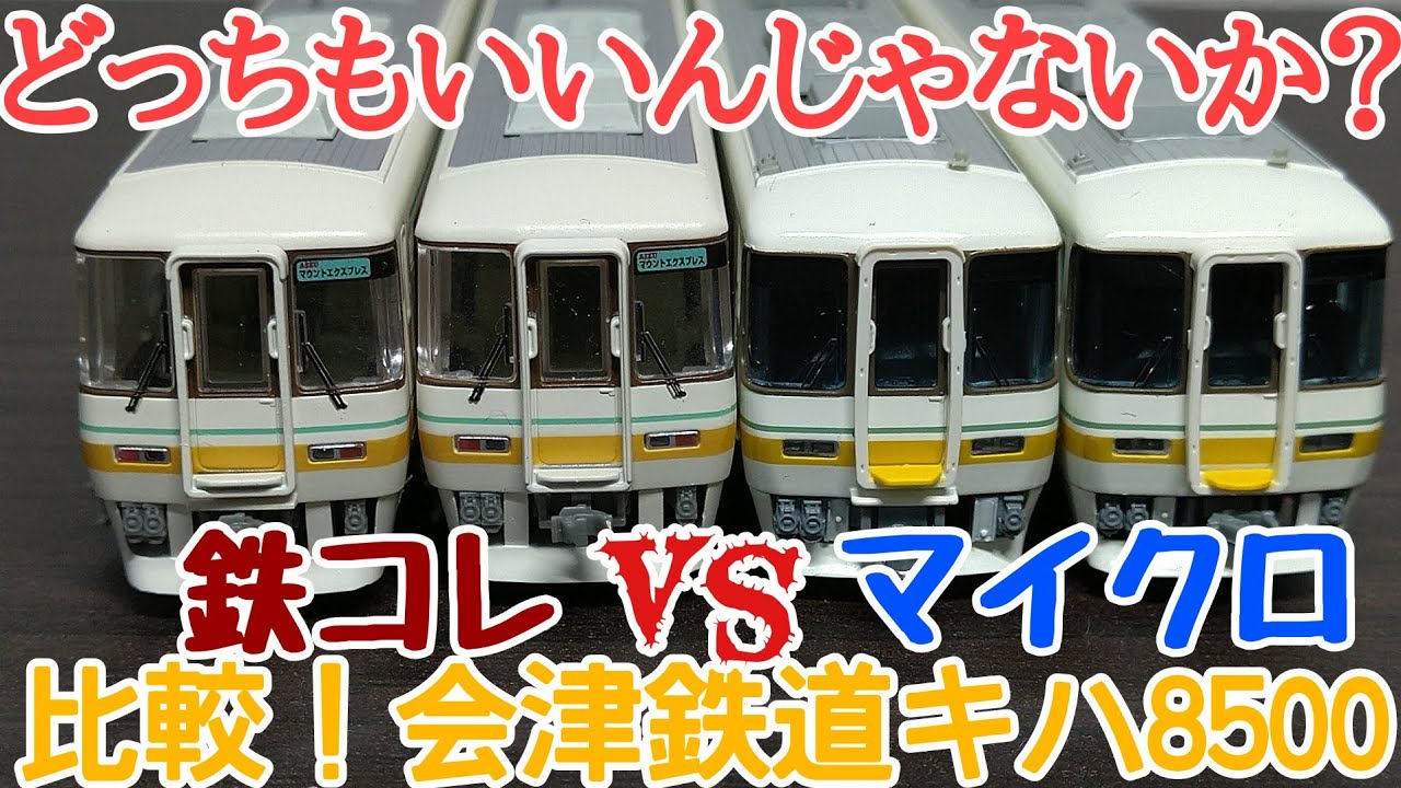Comparison! Aizu Railway Kiha 8500 Micro vs. Tetsuro Collection