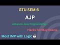 AJP GTU IMP | Servlet, JSP, JDBC Hacks & Logic | Smart Study Gujarat
