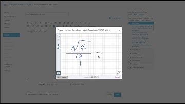 Adding Math Formulas to Canvas through WIRIS