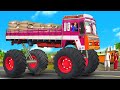 పెద్ద చక్రాల లారీ - Giant Tyres Lorry Truck 3D Animated Telugu Stories తెలుగు నీతి కధ | Maa Maa TV