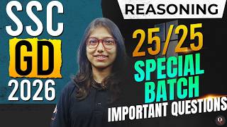 SSC GD 2026 || REASONING || IMPORTANT QUESTIONS || BY PRAPTI MA'AM || ONLY COMPETITION ASSAM