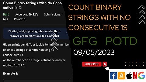 Count Binary Strings With No Consecutive 1s || Hard || @gfg @leetcode @CodeThurst