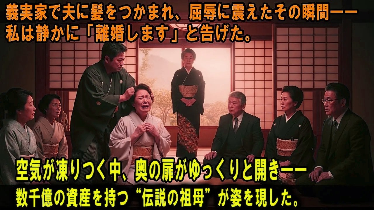 義実家で夫に髪をつかまれ、離婚を宣言したその瞬間―― 数千億の資産を持つ“伝説の祖母”が現れた#感動実話 #AIストーリー