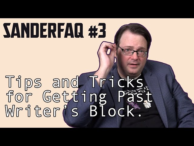 Writing Tips from Brandon Sanderson