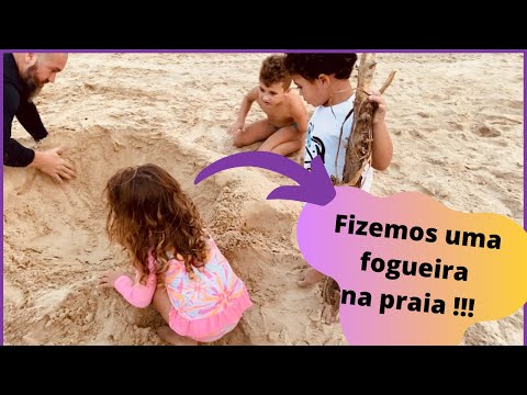 VLOG - UMA FOGUEIRA NA PRAIA !!!