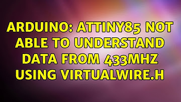 Arduino: Attiny85 not able to understand data from 433Mhz using VirtualWire.h